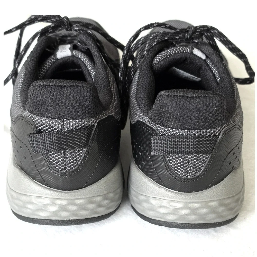 New Balance Unisex Mens 9 Womens 10.5 Trail Running Shoes Black Grey Sneakers